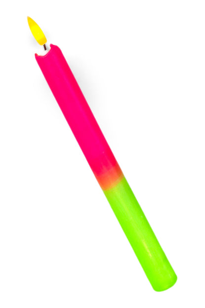 LED-kaars neon | roze, groen