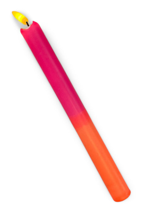 LED-kaars neon | roze, oranje